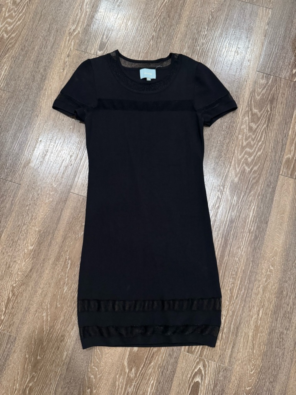Skies Are Blue Black Short Sleeve Knit Dress